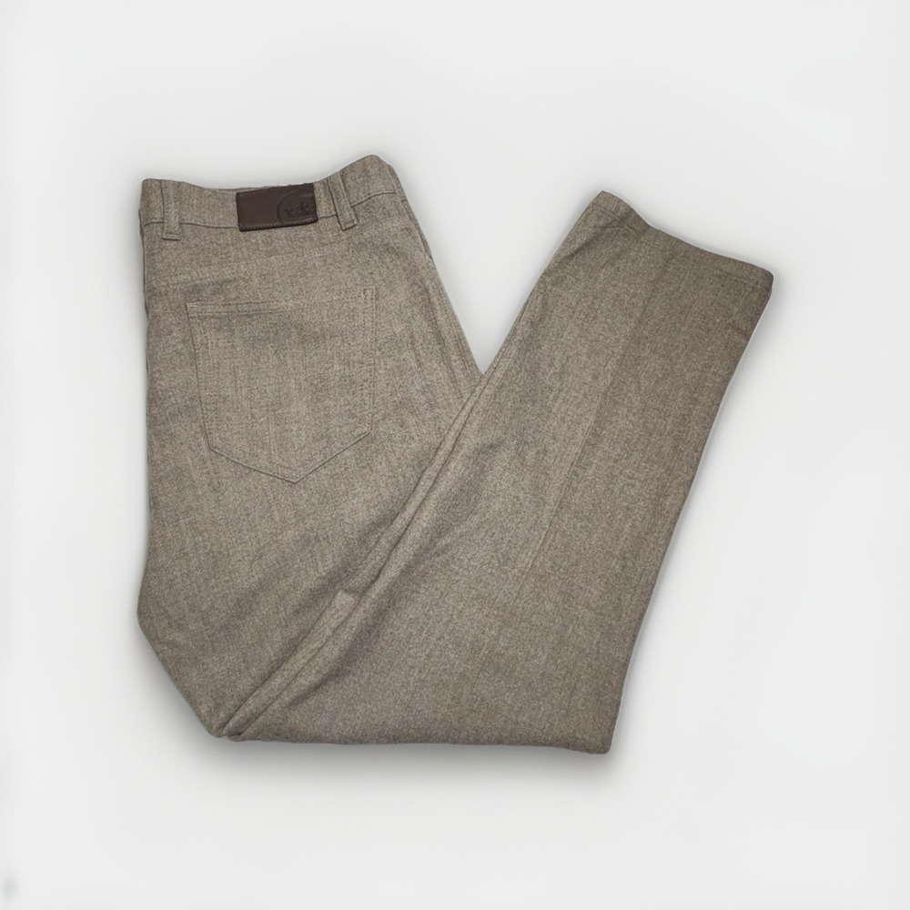 Peter Millar Collection 100% Wool Chino Pants Mens 36 (34x28) Brown‎ MF21RT02